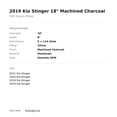 thumbnail image 3 of 2019 Kia Stinger 18" Machined Charcoal OEM Factory Wheel Rim 52910J5110, 3 of 3