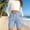 a0702-ad4 Sky Blue, variant on Girls Bermuda Cargo Shorts Casual Summer Shorts with Pockets, Plus Size Loose Fit Elastic Waist for Hiking 2026 Schools Uniform Outfits