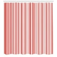 thumbnail image 3 of Ambesonne Coral Shower Curtain, Vertically Striped Retro, 69"Wx75"L, Coral Pale Pink White, 3 of 3