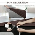 thumbnail image 4 of TAOCOCO Ottoman Cover Rectangle Folding Storage Covers Ottoman Slipcovers Removable Footstool Protect Footrest Covers Chocolate, 4 of 8