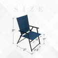 thumbnail image 6 of Metal Outdoor Folding Chairs, 4-Piece Patio Lawn Chairs with Arms, 6 of 6