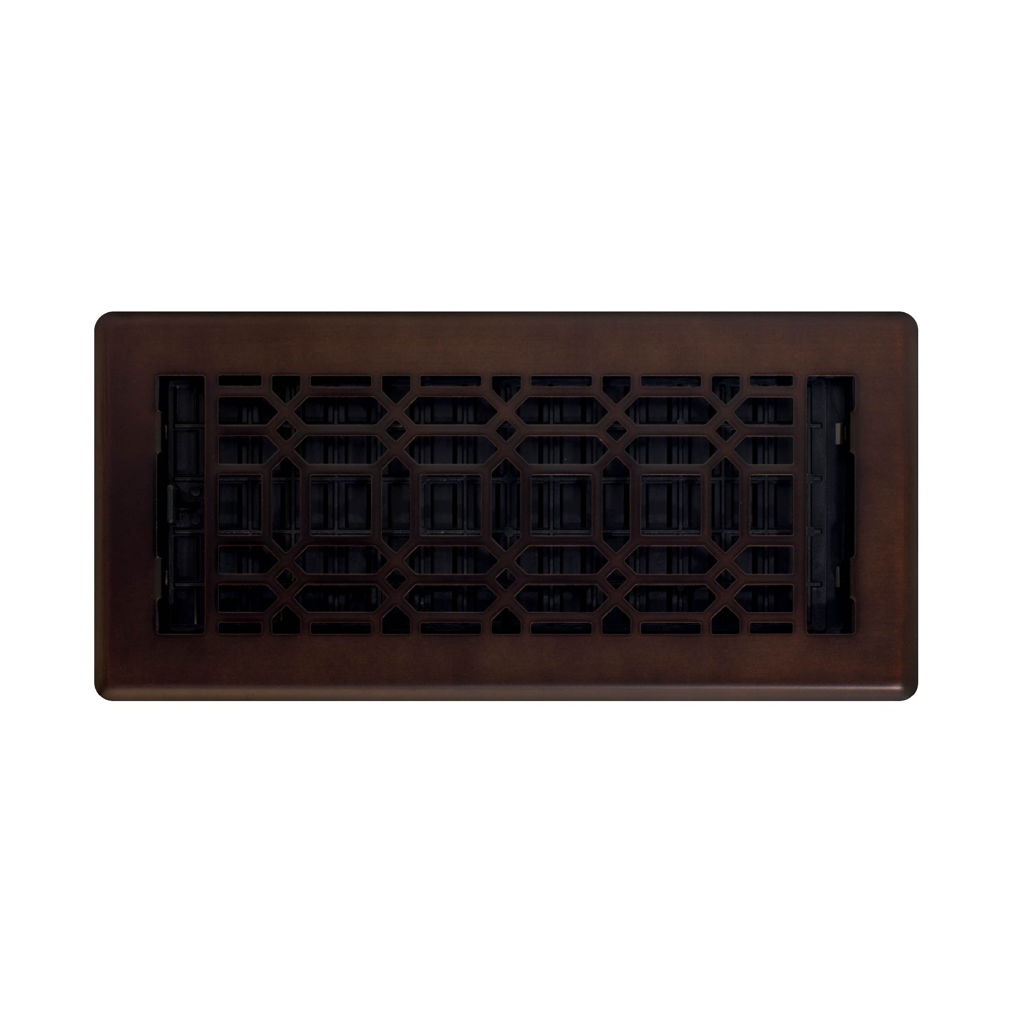 Decor Grates (4-Pack) 4x10 New Gothic Floor Register Vent Cover, Adjustable Airflow Control, Rubbed Bronze (NGH410-RB)