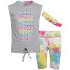 dELiA*s Girls' Active Bike Shorts Set - 2-Piece Shirt and Gym Shorts with Headband