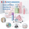 thumbnail image 4 of Dumbbell Rack, Yoga Mat & Balls Organizer - Home Gym Equipment Storage with Hooks & Wheels, 4 of 7