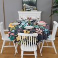 thumbnail image 2 of Pioneer Flower Floral Print Pattern Round Tablecloth 60"x60",Wrinkle Wipeable Table Cloth for Kitchen Dining Room Picnic Patio Party, 2 of 6