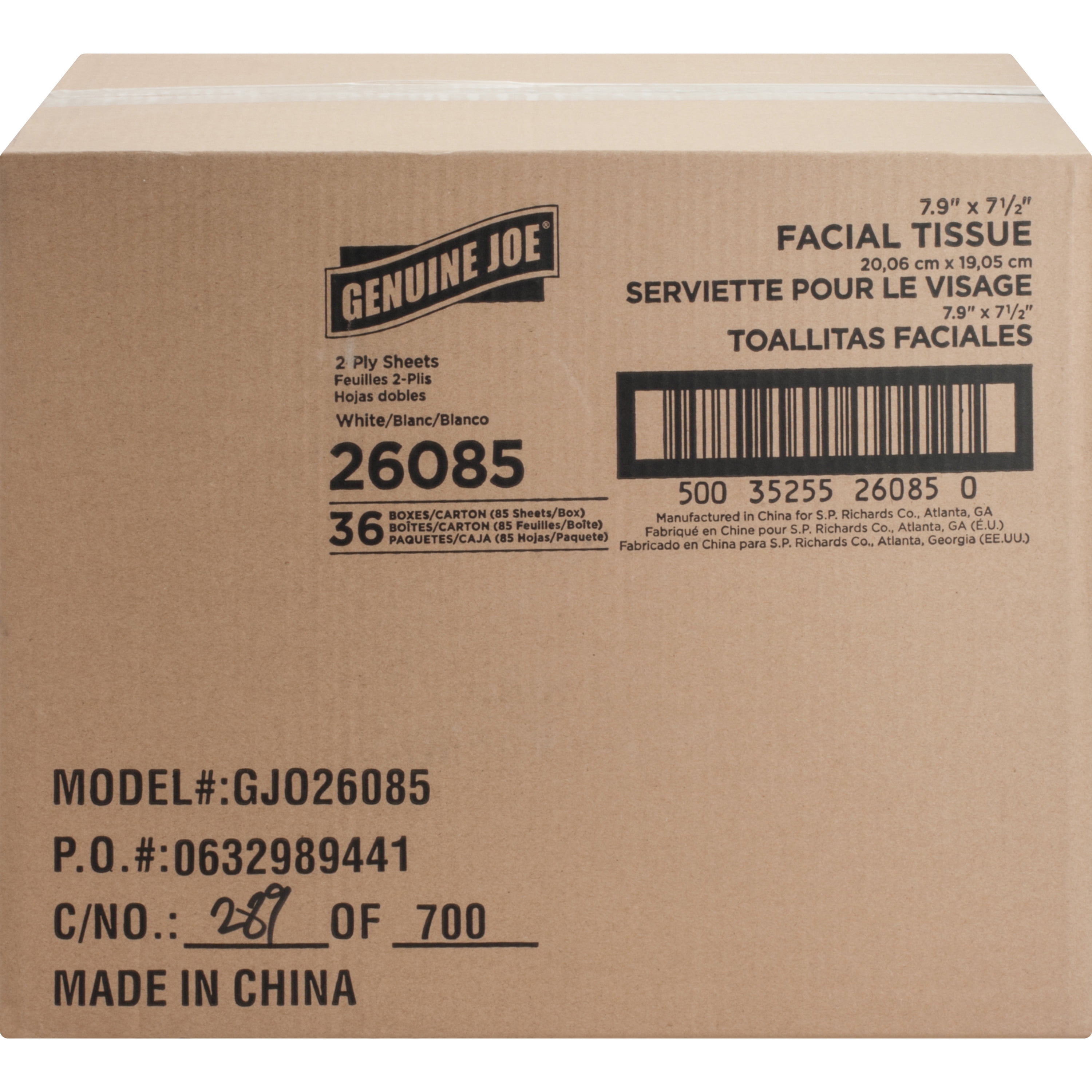 Genuine Joe 2-Ply Facial Tissue 