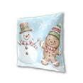 thumbnail image 3 of Snowman Gingerbread Man Christmas Throw Pillow Covers Pillowcases 20 x 20 Inch Home Decor 2 Packs for Bedroom Sofa, 3 of 6
