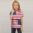 thumbnail image 2 of Zanarzt Toddler Girl 4th Of July Summer Top Girls shirts Toddler Kids Baby Girls 4th Of July Summer Short Sleeve Independence Day T Shirt Red,6-7 Years, 2 of 5