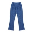 thumbnail image 4 of CHICTRY Kids Girls Casual Denim Pants Flared Jeans Juniors Ripped Ruffled Bell Bottoms Long Pants Type G 120/XXL, 4 of 7