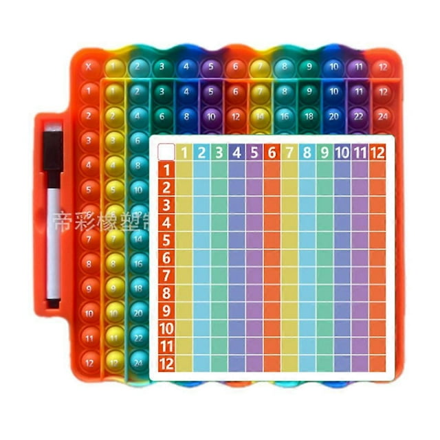 Multiplication Tables for Kids, Times Table Pop Up Times Tables Toy Rainbow Math Table Sensory Toy