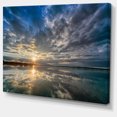 thumbnail image 2 of Sunset with Dramatic Sky and Sea - Seashore Canvas Art Print, 2 of 4