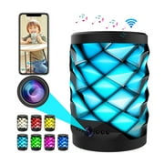 HD WiFi Desk LED Light with Bluetooth Speaker Camera Recorder Mini Smart Security Camera Indoor Wifi Two Way Audio HD Video Camera