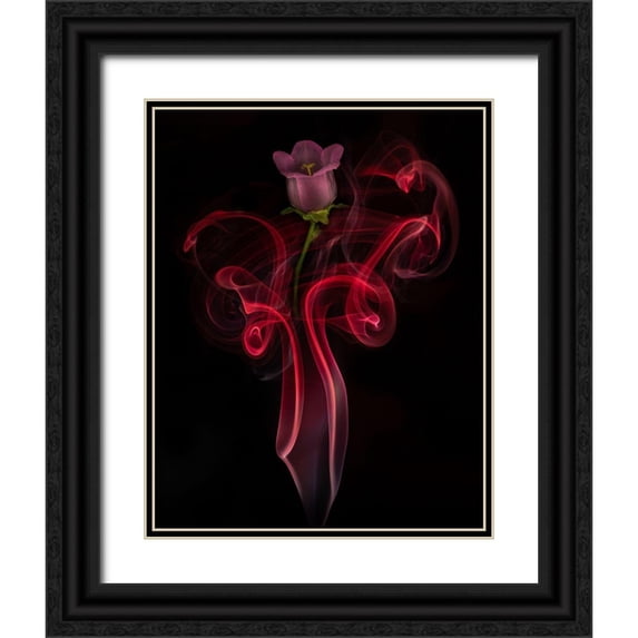 Yakubovitch, Azriel 15x18 Black Ornate Wood Framed with Double Matting Museum Art Print Titled - Campanula Bell Dance