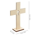 thumbnail image 3 of Toyandona 20pcs Wooden Cross Ornament Wood Wall Decor Khaki Home Owners, 3 of 8