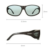 Polar Optics Unisex FO-030 MBLK GRY Fits Over Sunglasses Matte Black