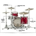 thumbnail image 2 of Ludwig Classic Maple Downbeat 3-Piece Drum Shell Pack - Red Sparkle, 2 of 3