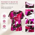 thumbnail image 6 of SOMER Woman Plus Size Tops Short Sleeve Blouses Casual Printing T Shirts Loose Summer Top, 6 of 8