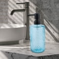 thumbnail image 6 of Unique Bargains 1 Pc Elegant Twill Pattern Soap Pump Dispenser for Bathroom 16.9oz Blue Black, 6 of 6