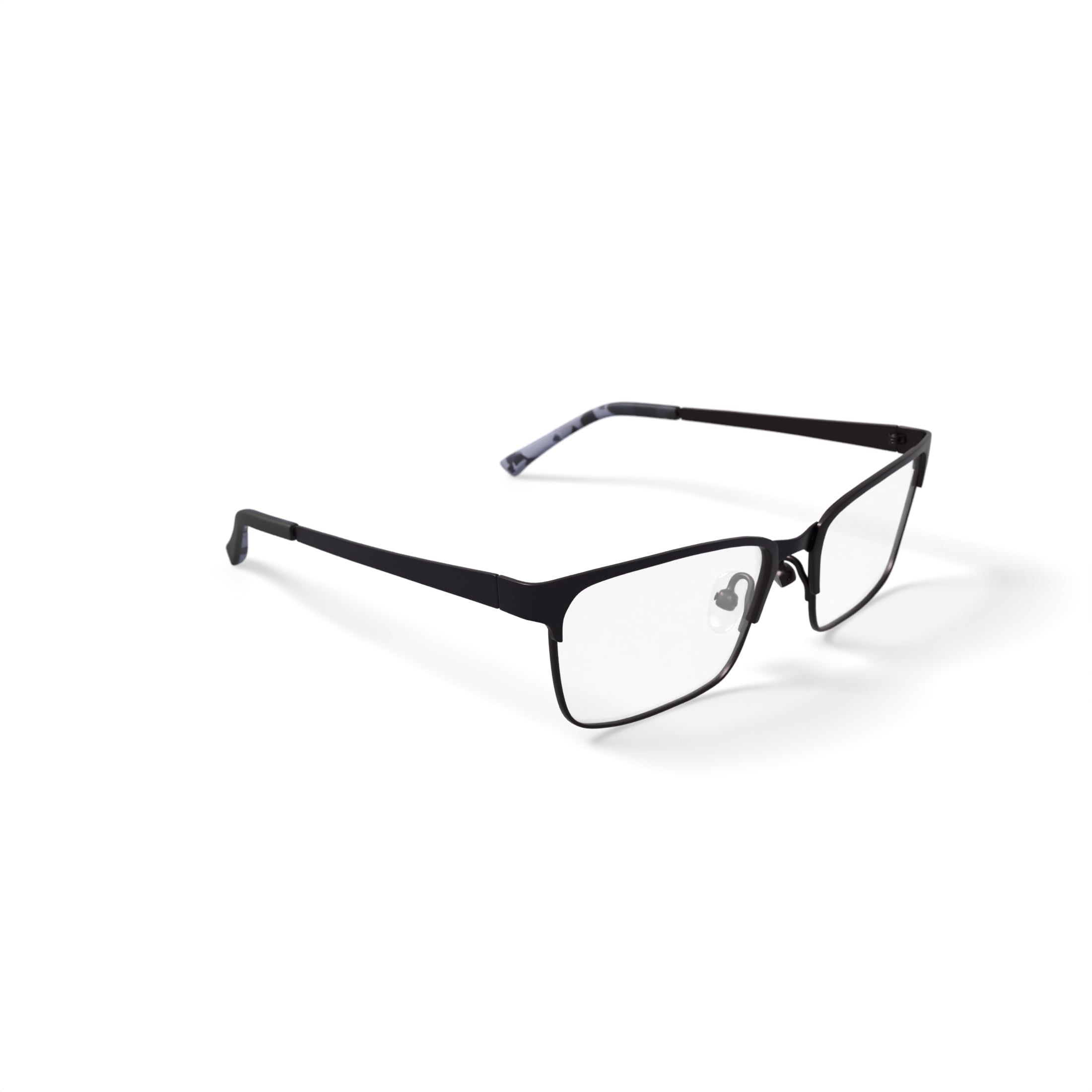 TiFlex Men’s T1703 Browline Browline Prescription Eyeglasses with Case, Black/Gunmetal