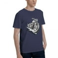 thumbnail image 2 of Graphic Tees Vintage Motorcycle Men's Short Sleeve Standard T-Shirt 150g Navy Blue, 2 of 8
