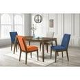 thumbnail image 4 of New Classic Furniture Maggie 5-Piece Wood Rectangle Dining Set in Terracotta, 4 of 10