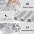 thumbnail image 6 of Silver Sequin Table Runner, 12"x108" Table Cover Rectangle Table Runners Cloth for Wedding Engagement Birthday Holiday Party Table Decorations, 2 Pack, 6 of 8