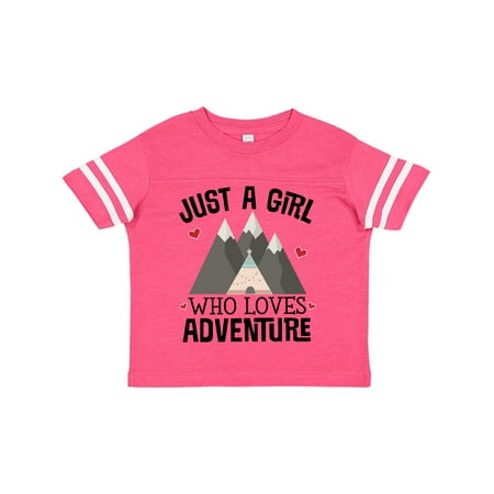 

Inktastic Just A Girl Who Loves Adventure Gift Toddler Toddler Girl T-Shirt