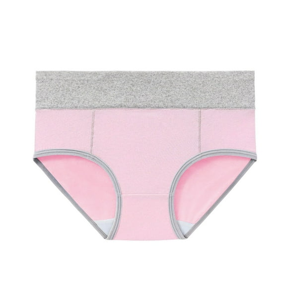 XMMSWDLA Women's Underwear Cotton High Waisted Full Coverage Briefs Soft Breathable Panties Pink 2XL Bikini Thongs