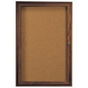 Aarco Products WBC4836R 36 in. W x 48 in. H Enclosed Bulletin Board - Walnut