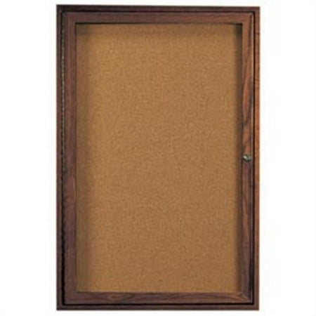 Aarco Products WBC4836R 36 in. W x 48 in. H Enclosed Bulletin Board - Walnut
