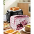 thumbnail image 4 of Valentine's Day Small Toaster Cover 2 Slice, Kitchen Appliance Covers, Pink Romantic Truck Love Roses Red Plaid Toaster Oven Cover with Loop, Bread Machine Cover Polyester Dust Cover Protection, 4 of 4