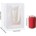 thumbnail image 2 of Paquete de 10 bolsas de papel kraft blancas con ventana NQ 20 x 15 x 10 cm, 2 of 5