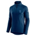 thumbnail image 2 of Women's Navy/Heathered Navy Seattle Kraken Authentic Pro Travel & Training Raglan Quarter-Zip Jacket, 2 of 3