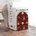 thumbnail image 6 of KLL Fire Extinguisher Print Wood Book Ends for Shelves,1 Pair Wood Bookends Book Holder Stand Decorative, Book Stoppers for Heavy Duty Books CD File Video Games, 6 of 8