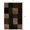 thumbnail image 3 of 2â€™ x 13â€™ Brown Geometric Blocks Runner Rug, 3 of 5