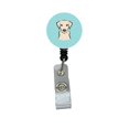 thumbnail image 1 of Damier Jaune Bleu Labrador Rétractable Badge Bobine, 1 of 1