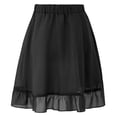thumbnail image 3 of MSemis Girls Ballet Dance Wrap Skirt Ruffle Hem Slit Chiffon Skirt Dancewear, 3 of 5