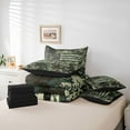 thumbnail image 6 of Feelyou Green Square Camo Twin Bedding Sets 7-Piece, Vintage US Flag Bedding Comforter Set, 6 of 8