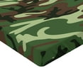 thumbnail image 2 of Ambesonne Camo Fitted Sheet 2 Pcs Set, Classic American Woodland, Full, Green Brown Forest Green, 2 of 3