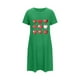 thumbnail image 5 of Camisón corto de talla grande para mujer, camisón de manga corta con estampado de pecho a la moda, camisón para mujer, 5 of 5