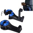 thumbnail image 1 of Ganchos de asiento de coche para monederos y bolsos con soporte para teléfono, organizador de almacenamiento universal para reposacabezas de coche, gancho para colgar con cerradura, rotación de 360° ShuxiuWang 1327537050544, 1 of 5