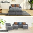 WOTSTA Modular Sectional Sofa Couch with Large Storage, Convertible U