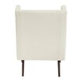 thumbnail image 6 of JERFIT Modern Wingback Accent Chair, Beige Chenille Upholstered Armchair with Solid Wood Legs for Living Room, Bedroom, Reading Nook, 6 of 10