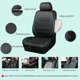 thumbnail image 3 of Funda para asiento de auto CAR PASS de cuero universal compatible con airbags, 3 of 9