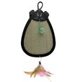 thumbnail image 2 of Cat Scratching Pad Hanging Fake Feather Kitten Scratcher Cat Scratcher with Bell, 2 of 10
