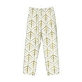 thumbnail image 4 of Goofa White And Gold Geometry Printed Soft Pajama Pants for Men, Wide Leg Comfy Casual Lounge Yoga Pants-XX-Large, 4 of 9