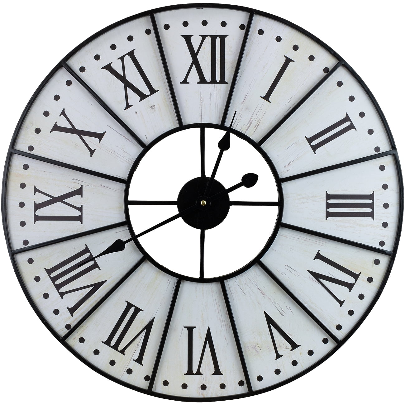 Sorbus Wall Clock, Centurion Roman Numeral Hands, Vintage Distressed