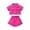 Pink, variant on Zwiiyzr 2025 3-8Y 2Pcs Baby Girl Shorts Summer Outfits Short Sleeve Button Down Shirt Coat   Shorts Sets Pink
