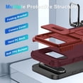thumbnail image 6 of KOMI for Google Pixel 9/9 Pro Case with Tempered Glass Screen Protector and Camera Lens Cover,Rotated Ring Stable Kickstand,Heavy Duty Shockproof Protective Phone Cover-Red, 6 of 7