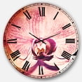 thumbnail image 1 of Designart 'belles Fleurs d'Orchidée Roses' Horloge Murale Traditionnelle, 1 of 6